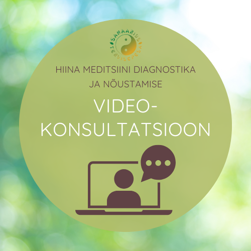 Hiina meditsiini diagnostika ja nõustamise online videokonsultatsioon zoomi või messengeri kaudu.